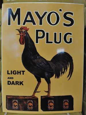 MAYO'S PLUG LIGHT & DARK HEAVY METAL CURVED SIGN