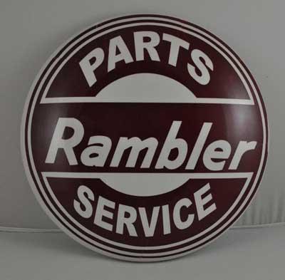 RAMBLER PARTS SERVICE HEAVY METAL DOME SIGN NEW