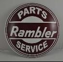 RAMBLER PARTS SERVICE HEAVY METAL DOME SIGN NEW
