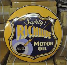 RICHLUBE MOTOR OIL BIG RETRO DOME SIGN 24