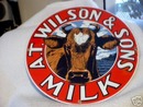 A. T. WILSON & SONS PORCELAIN COAT SIGN