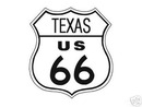 ROUTE 66 TEXAS SHIELD METAL ADV SIGN