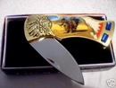 GOLDTONE WARRIOR FOLDING POCKET KNIFE
