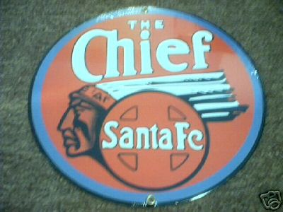 THE CHIEF SANTA FE SIGN PORCELAIN COAT