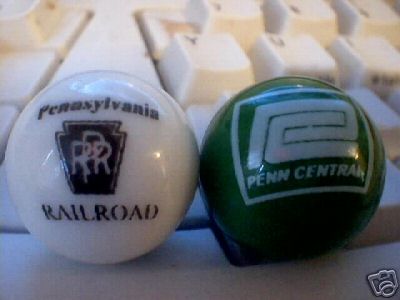 PENN CENTRAL & PRR RAILROAD MARBLES