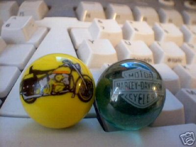 HARLEY DAVIDSON GLASS LOGO MARBLES