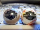HARLEY DAVIDSON GLASS LOGO MARBLES TWO