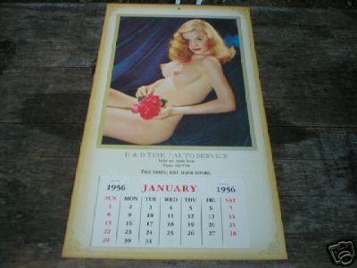 1956 CALENDAR D & D TIRE AUTO SERVICE