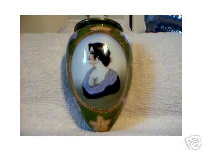 PORCELAIN COLORFUL LADY WALL POCKET