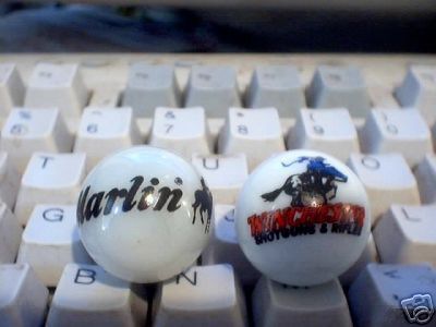 TWO MARBLES -- MARLIN -- WINCHESTER
