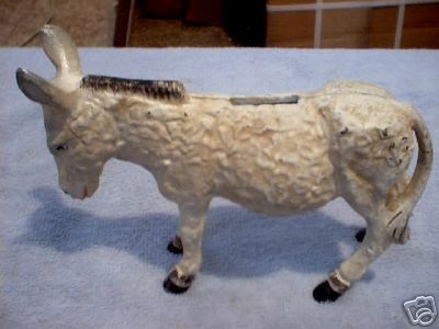 DONKEY MULE BANK CAST IRON