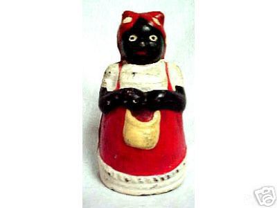 SMALL CAST IRON AUNT JEMIMA DIME BANK