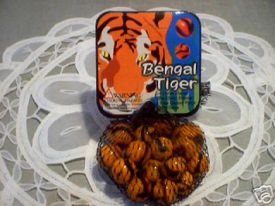 BENGAL TIGER MARBLES ONE BAG