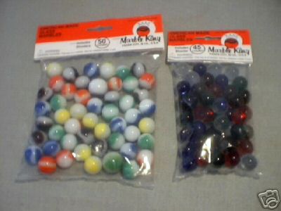 TWO BAGS OF ASSORTED MARBLES M