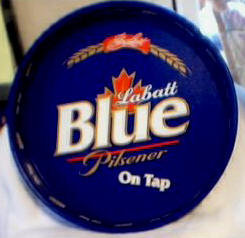 ONE LABATT BLUE PILSENER SERVING TRAYS