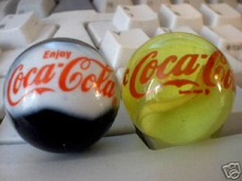 COCA COLA GLASS LOGO MARBLES