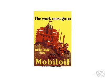 USE MOBILOIL PORCELAIN COATED SIGN