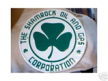 SHAMROCK OIL GAS CORPORATION TIN SIGN