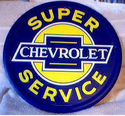 CHEVROLET SUPER SERVICE METAL SIGN