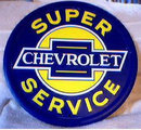 CHEVROLET SUPER SERVICE METAL SIGN