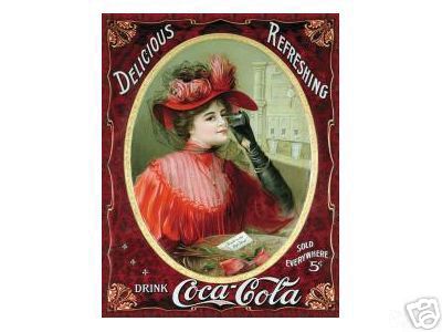 COCA-COLA SIGN - VICTORIAN RED DRESS