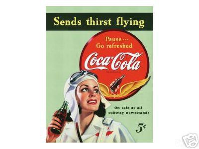 COCA-COLA SIGN - SENDS THIRST FLYING