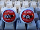 TWO FLYING A GASOLINE GASOLINE LOGO MARBLES