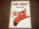 TEXACO FIRE CHIEF GASOLINE PORCELAIN COATED SIGN