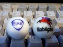 NEW FINA & MOBILGAS LOGO MARBLES ADVERTISING MARBLE NR