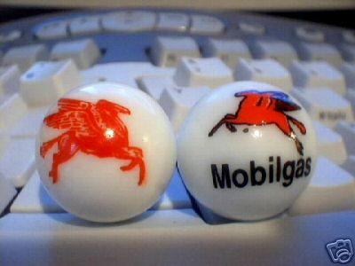 NEW MOBILGAS LOGO MARBLES ADVERTISING MARBLE NR