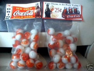 TWO BAGS OF COKE MARBLES