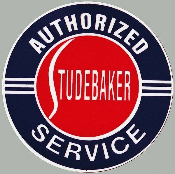 STUDEBAKER AUTHORIZED SERVICE METAL ADV SIGNS