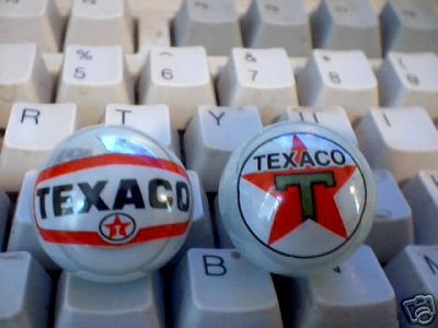 TEXACO GLASS LOGO MARBLES