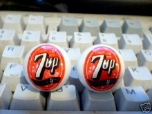 TWO 7 UP MARBLES