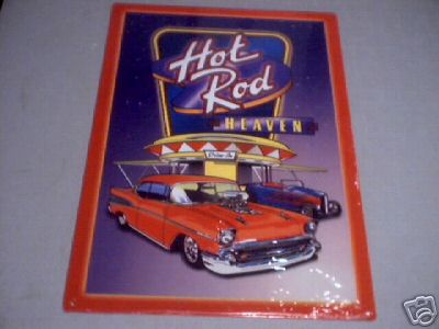 HOT ROD HEAVEN TIN SIGN