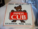 PIPER AIRCRAFT CO. SIGN (PORCELAIN)