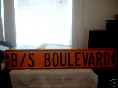 B/S BOULEVARD DRIVE SIGN