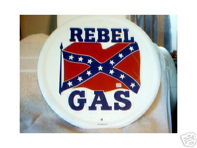 REBEL GAS METAL SIGN