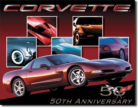 CORVETTE 50TH ANNIVERSARY SIGN
