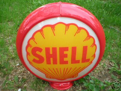 SHELL GAS PUMP GLOBE OIL STATION DECOR