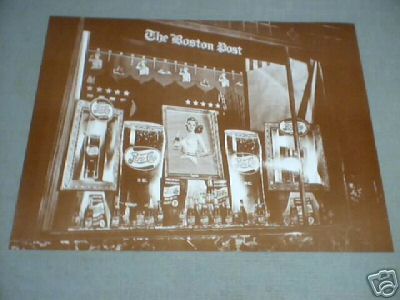 PEPSI-COLA PRINT THE BOSTON POST SIGN POSTER