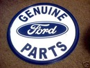 GENUINE FORD PARTS ROUND METAL SIGN
