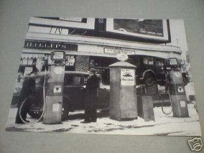 MOBILOIL FILLING STATION PRINT PICTURE