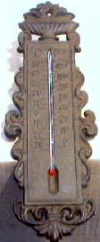 WEATHER THERMOMETER RUSTIC CAST IRON