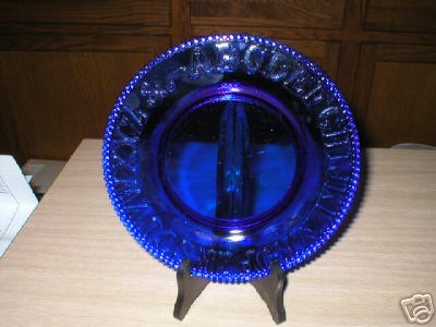 COBALT ABC'S ALPHABET PLATE