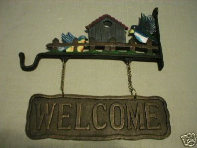 WELCOME SIGN CAST IRON