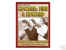 THREE STOOGES TIN SIGN LAW FIRM