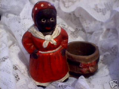 CAST IRON AUNT JEMIMA TOOTHPICK HOLDER