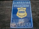POLICE PARKING TIN SIGN METAL ADV SIGNS