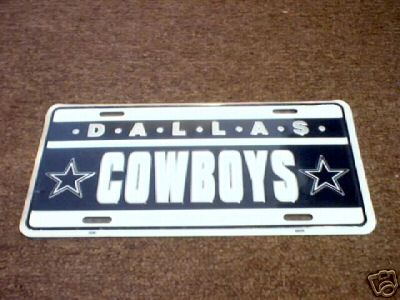DALLAS COWBOYS LICENSE PLATE